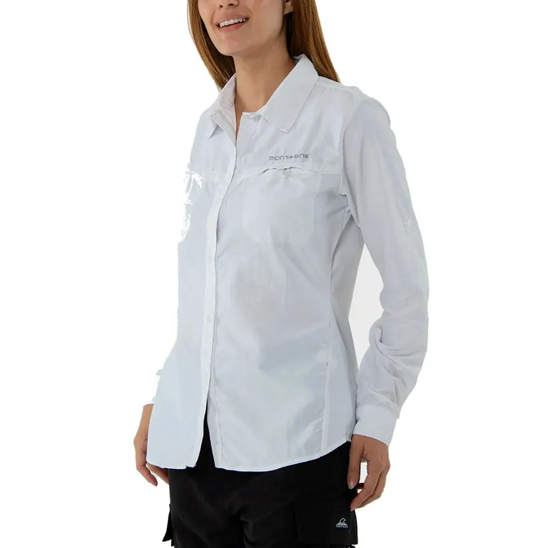 CAMISA MTG KIARA M/L L´S T48/L BLANCO - 1 Camisa Manga Larga Kiara - Mujer - Talle L - Blanco Montagne