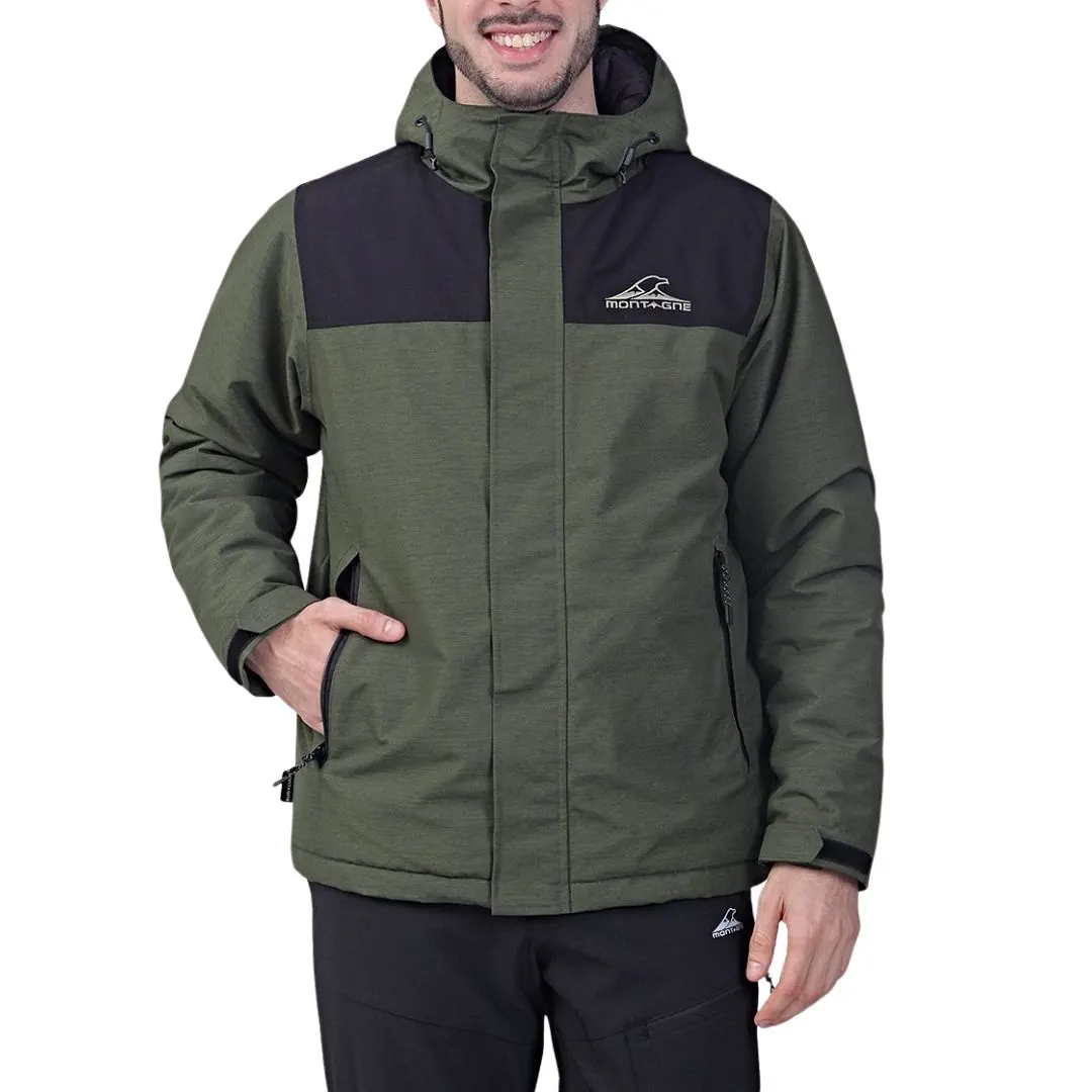 CAMPERA MTG LIAM M´S T4/XL VERDE MILITAR/NEGRO MATE - 1 Campera Impermeable Liam - Hombre - Talle XL - Verde Militar Montagne