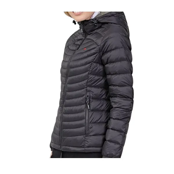 Campera Montagne Shelby/Kenly Mujer con Capucha Pluma T1/S Negro Montagne