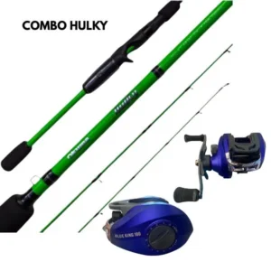 Combo Lexus Baitcasting Caña Okuma Hulky 2,10mts 1 Tramo 10-20Lbs 701H + Reel American Fishing Blue King 101 3+1Rul