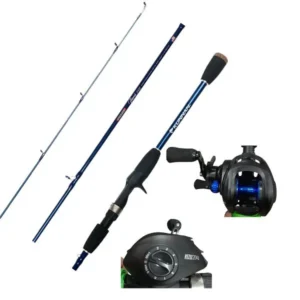 Combo Lexus Baitcasting Caña Kunnan Ibera 1,95Mt 1 Tramo 10-17Lbs + Reel Waterdog Vezel 204L Zurdo 3+1Rul