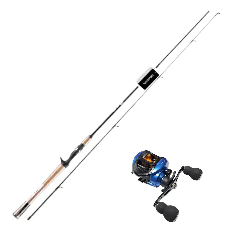 Combo Baitcasting Daiwa Caña Crossfire + Reel Lxs Kaiju Gold Zurdo Lexus