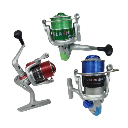 Reel Frontal Flash 2000 3Rul 0.30-170Mts Rg: 0,0:1 "C/Nylon" (Flash2000) Surfish