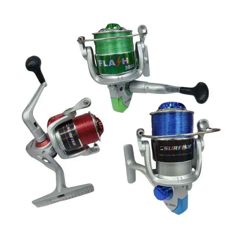 Reel Surfish Frontal Flash 2000 3Rul 0.30-170Mts Rg: 0,0:1 "C/Nylon" (Flash2000) - 2 Reel Frontal Flash 2000 3Rul 0.30-170Mts Rg: 0,0:1 "C/Nylon" (Flash2000) Surfish