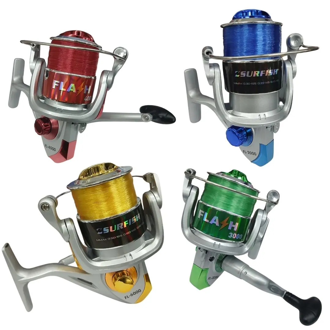Reel Surfish Frontal Flash 4000 3Rul 0.40-210Mts Rg: 0,0:1 "C/Nylon" (Flash4000)