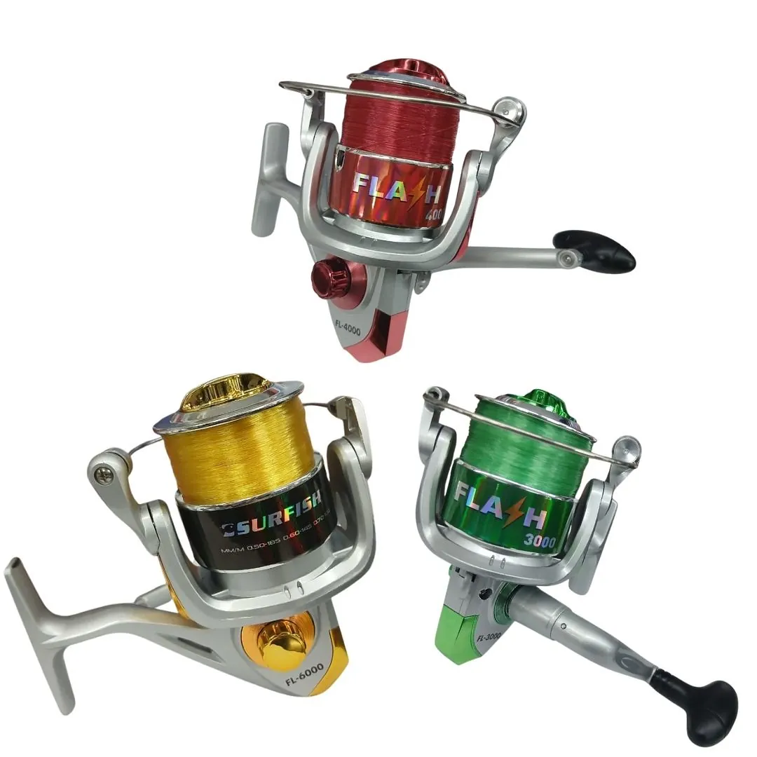 Reel Surfish Frontal Flash 5000 3Rul 0.50-155Mts Rg: 0,0:1 "C/Nylon" (Flash5000)