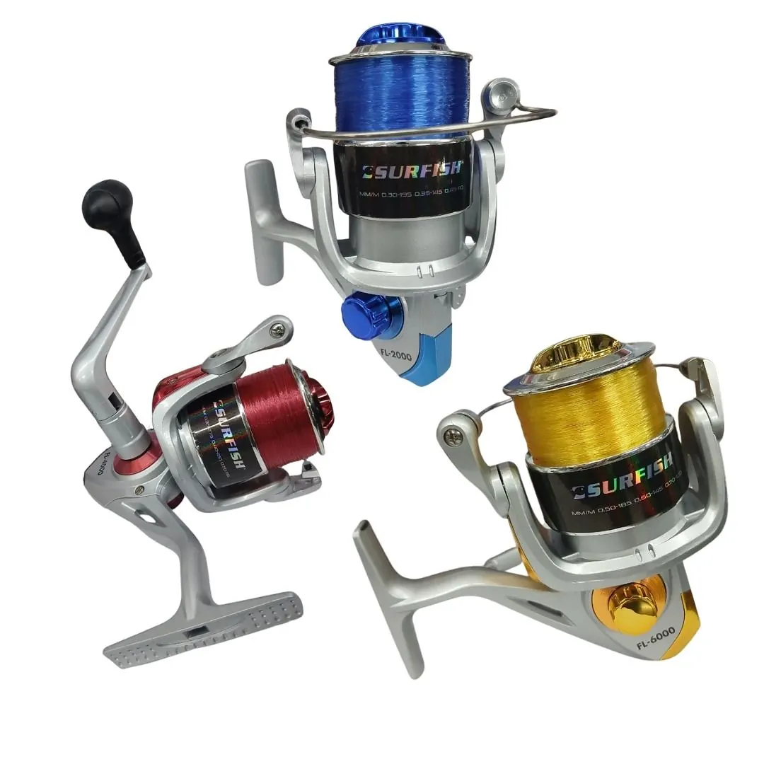 Reel Surfish Frontal Flash 6000 3Rul 0.50-155Mts Rg: 0,0:1 "C/Nylon" (Flash6000) - 3 Reel Surfish Frontal Flash 6000 3Rul 0.50-155Mts Rg: 0,0:1 "C/Nylon" (Flash6000)