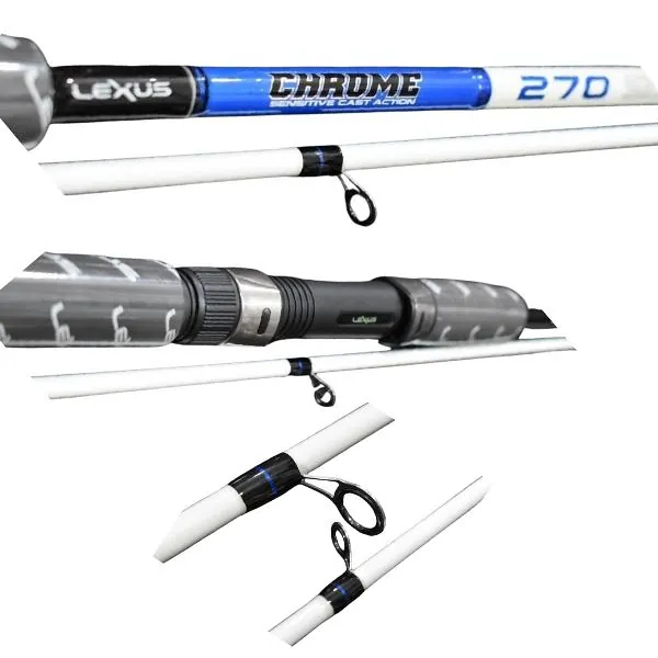 Caña Chrome 2,40mts 2Tr.+Puntera 10-35 Gr D/Carbono Lexus