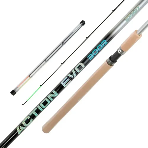 CAÑA SPINIT ACTION EVO 3002+3 PUNTERAS 3MTS 2T 10-30GRS (258035) Caña Action Evo 3,00mts 10-30gr 2 Tramos + 3 Punteras Spinit