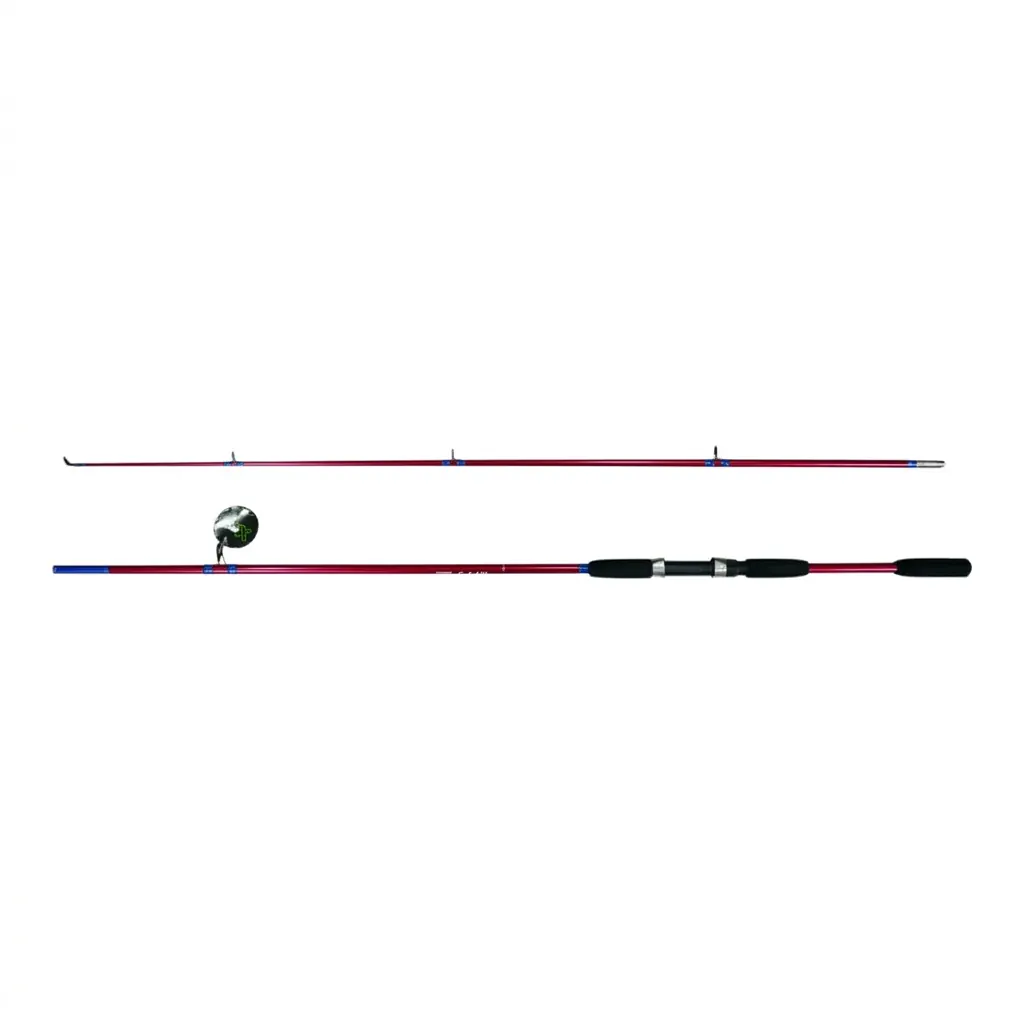 Caña 2 Tramos Red Fish Solid Metal Rojo y Plata 2,70mts 15-25Lbs