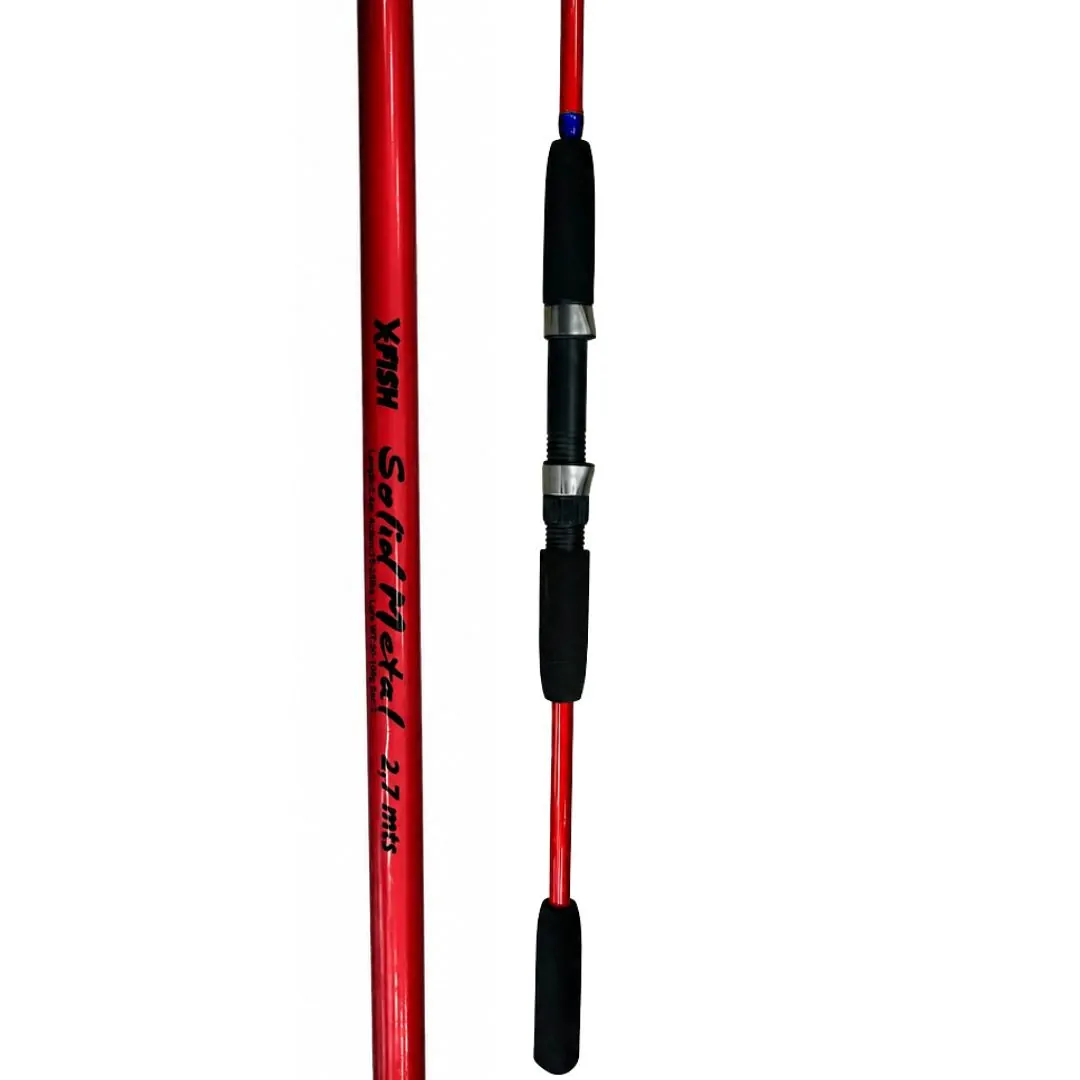 Caña 2 Tramos Red Fish Solid Metal Azul y Rojo 2,70mts 15-25Lbs