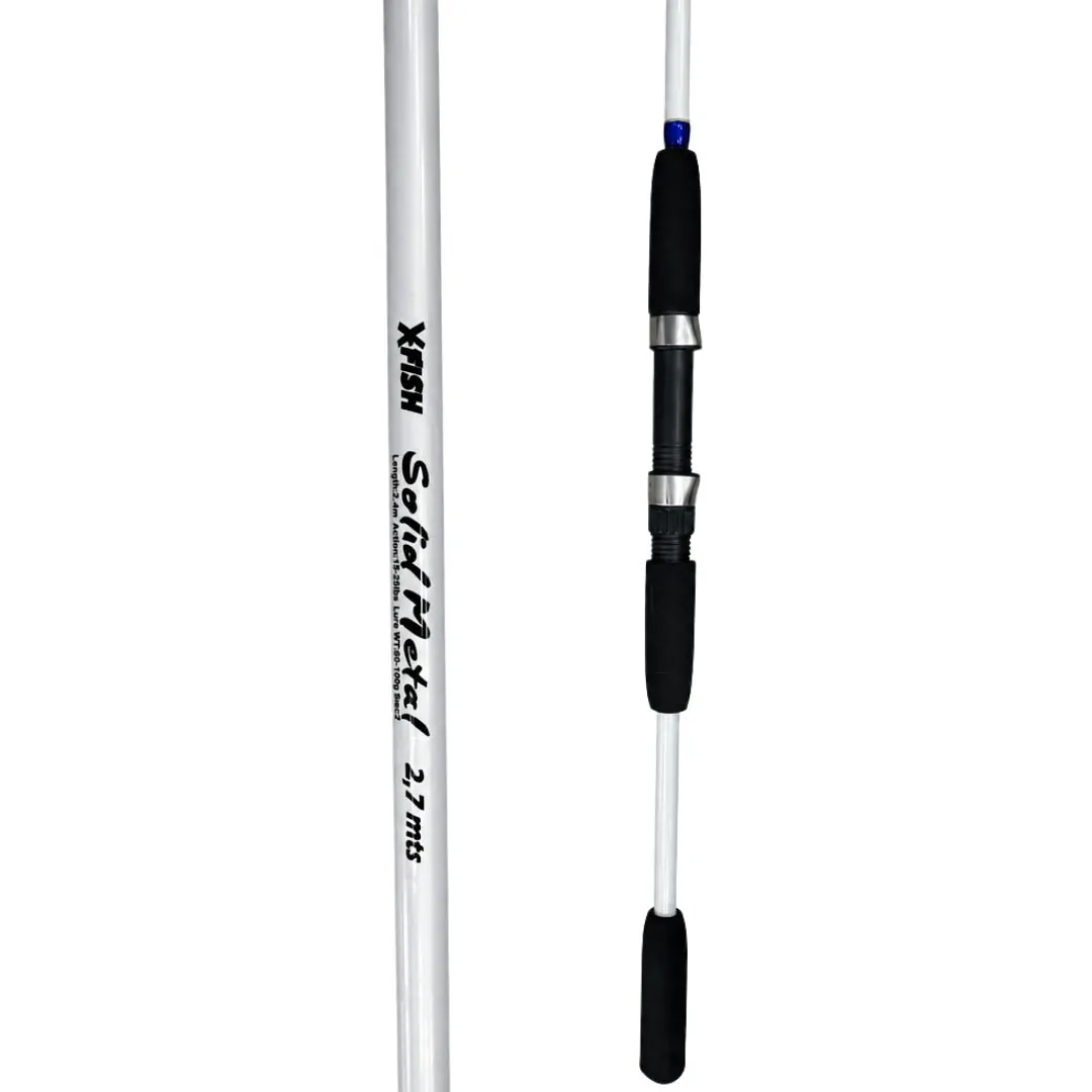 Caña 2 Tramos Red Fish Solid Metal Blanco y Azul 2,70mts 15-25Lbs