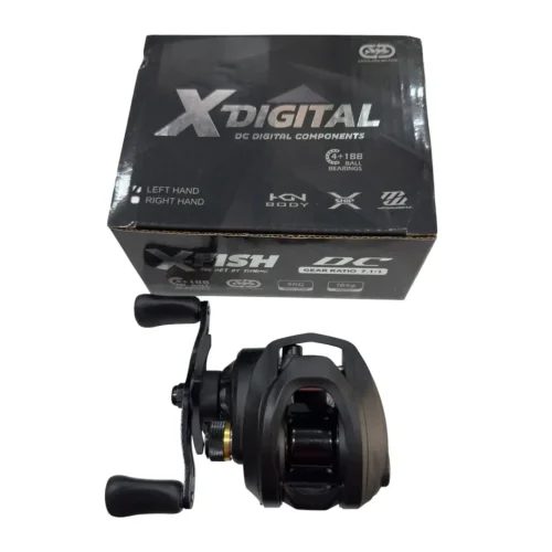 Reel Rotativo X-Fish Digital 4+1 Rulemanes Zurdo Red fish