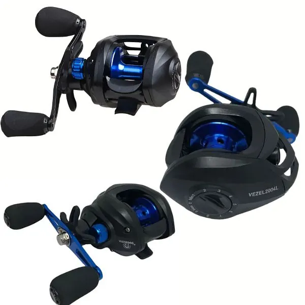 Reel Vezel 2004 Baitcasting 3+1 Rulemanes Derecho Waterdog