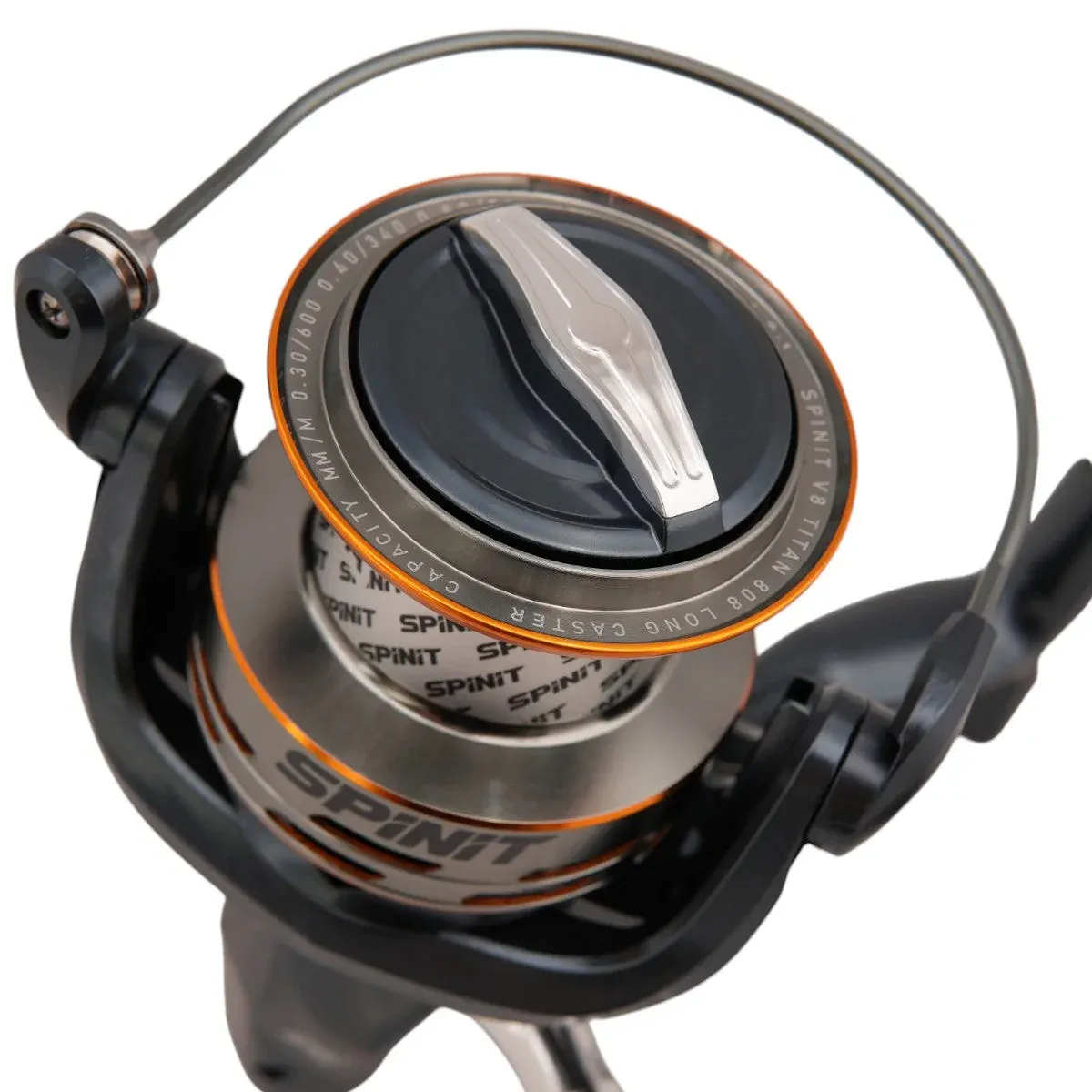 Reel Frontal Spinit V8 Titan 808 Long Caster 7+1 Rulemán C7 Carrete Adic. - 2 Reel Frontal Spinit V8 Titan 808 Long Caster 7+1 Rulemán C7 Carrete Adic.