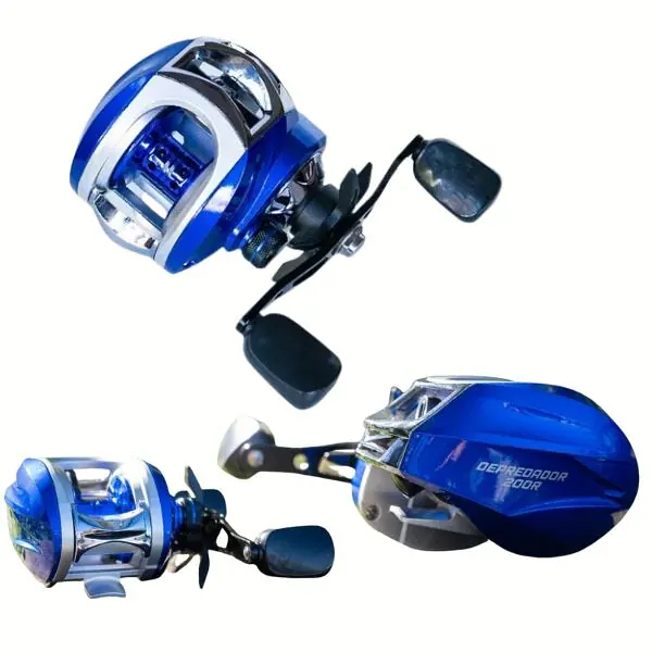 REEL ALBATROS BAIT DEPREDADOR 200L 5+1R ZURDO 0,26-165MTS 6,5:1 A08744 (A9089-351) Reel Baitcasting Depredador 200L 5+1 Rulemán Zurdo Albatros