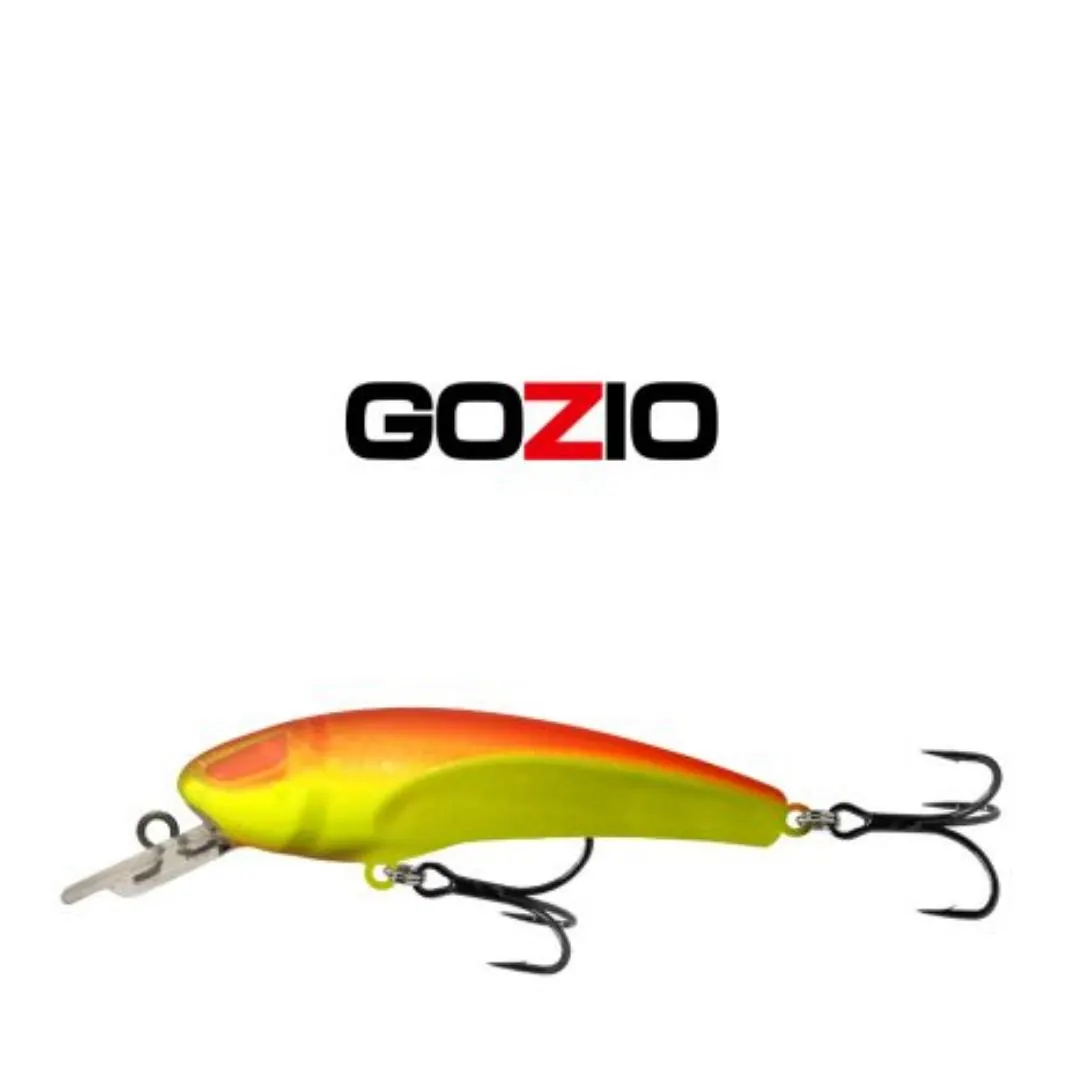 SEÑUELO GOZIO "BENDY 1-10 NARANJA/AMARIL" C/ROBADORES 10CM/27GR/0,5-1MTS C/ANZ OFFSET EXTRA (BENDY1)