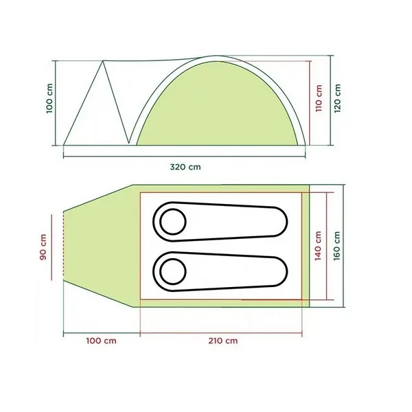 Carpa Coleman Darwin 2+ Con Abside - 1 Carpa Coleman Darwin 2+ Con Abside
