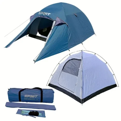 Carpa Sendero 4 4P 3,2X2,1X1,30mts 3,8kg Azul/Gris 260049 Carpa Sendero 4 4P 3,2X2,1X1,30mts 3,8kg Azul/Gris 260049 Spinit