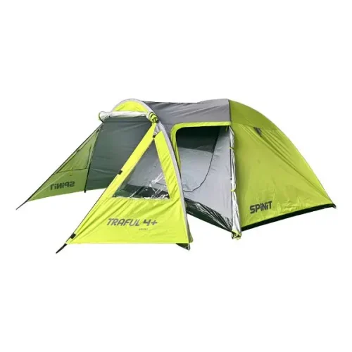 Carpa Traful 3+ 4P 2,45X2,15+1,3X1,35mts 4,2kg 3000mm Verde/Gris 600106 Spinit