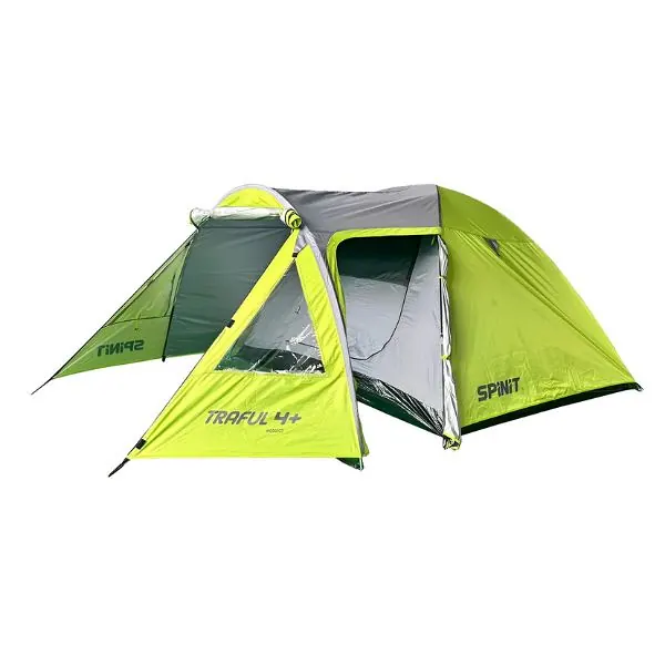 Carpa Traful 4+ 4P 2,45X2,15+1,30X1,35mts 4,2kg 3000mm Verde/Gris 600107 Spinit