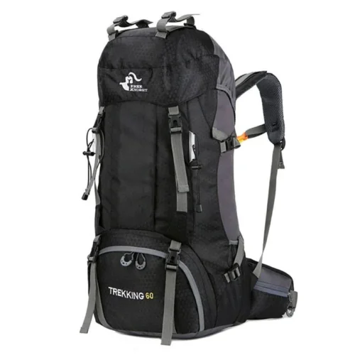 Mochila Free Knight 60lts con Cubre Red fish