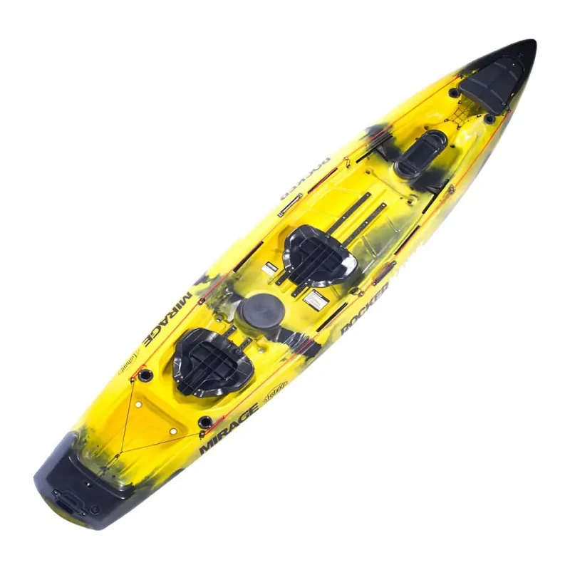 KAYAK ROCKER MIRAGE AMARILLO C/REMO Y ASIENTO 2P+1P 4.09X0,9MTS 34KGS Kayak Rocker Mirage Amarillo C/Remo Y Asiento 2P+1P 4.09X0,9Mts 34Kgs