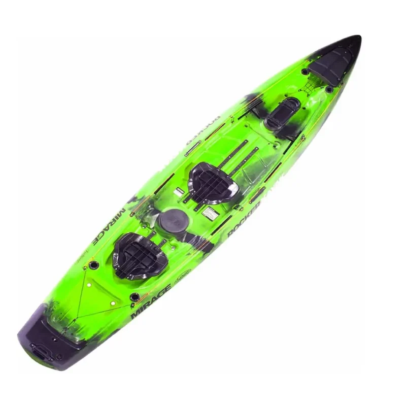 Kayak Rocker Mirage Fishing Verde C/Remo Y Asiento 2P+1P 4.09X0,9Mts 34Kgs