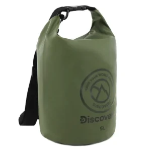 Bolso Estanco Discovery 5lts 34X24X19 Cm Pvc Impermeable Verde Militar