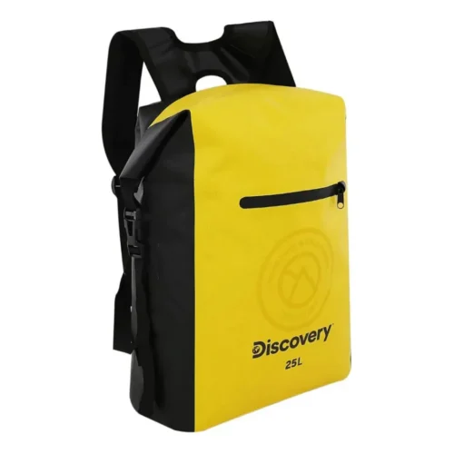 BOLSO MOCHILA ESTANCO DISCOVERY 25 LTS 52X37X21 CM PVC IMPERMEABLE C/MANIJA AMARILLO (31581)