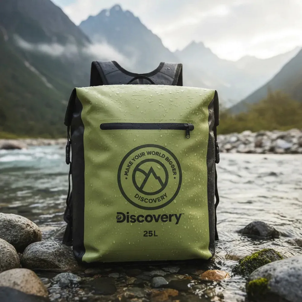 BOLSO MOCHILA ESTANCO DISCOVERY 25 LTS 52X37X21 CM PVC IMPERMEABLE C/MANIJA VERDE MILITAR (31581) - 3 BOLSO MOCHILA ESTANCO DISCOVERY 25 LTS 52X37X21 CM PVC IMPERMEABLE C/MANIJA VERDE MILITAR (31581)