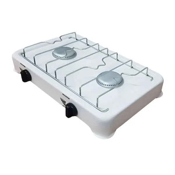 Anafe a Gas 2 Hornalla Epoxi Blan. para Gas Natural 2205 Brogas