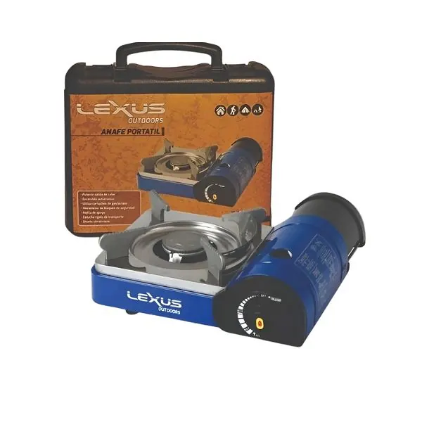 Anafe 1Hlla con Valija y Enc. Electri 2,2Kw Dual Gas Butano/Propano Lexus