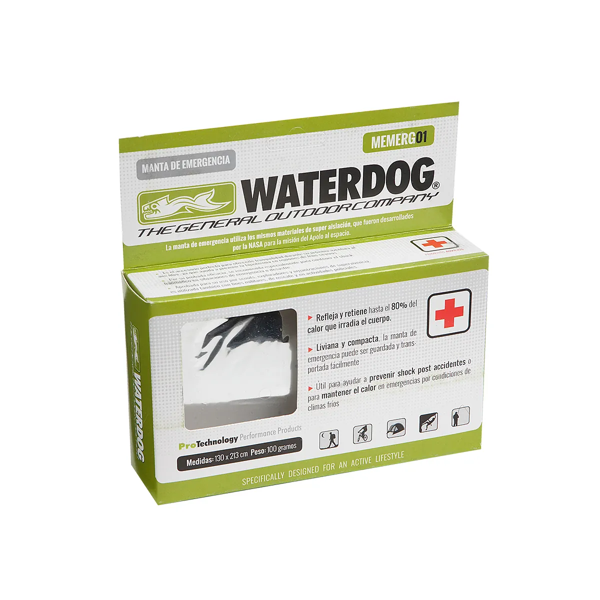 Manta de Emergencia Natway 91X213 Cm Supervivencia Waterdog