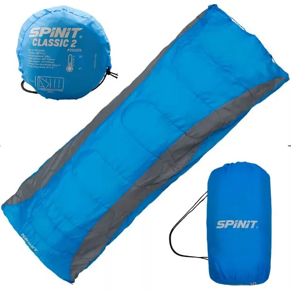 BOLSA DE DORMIR SPINIT CLASSIC 2 +10°/0,9KG 75X180CM AZUL 260035
