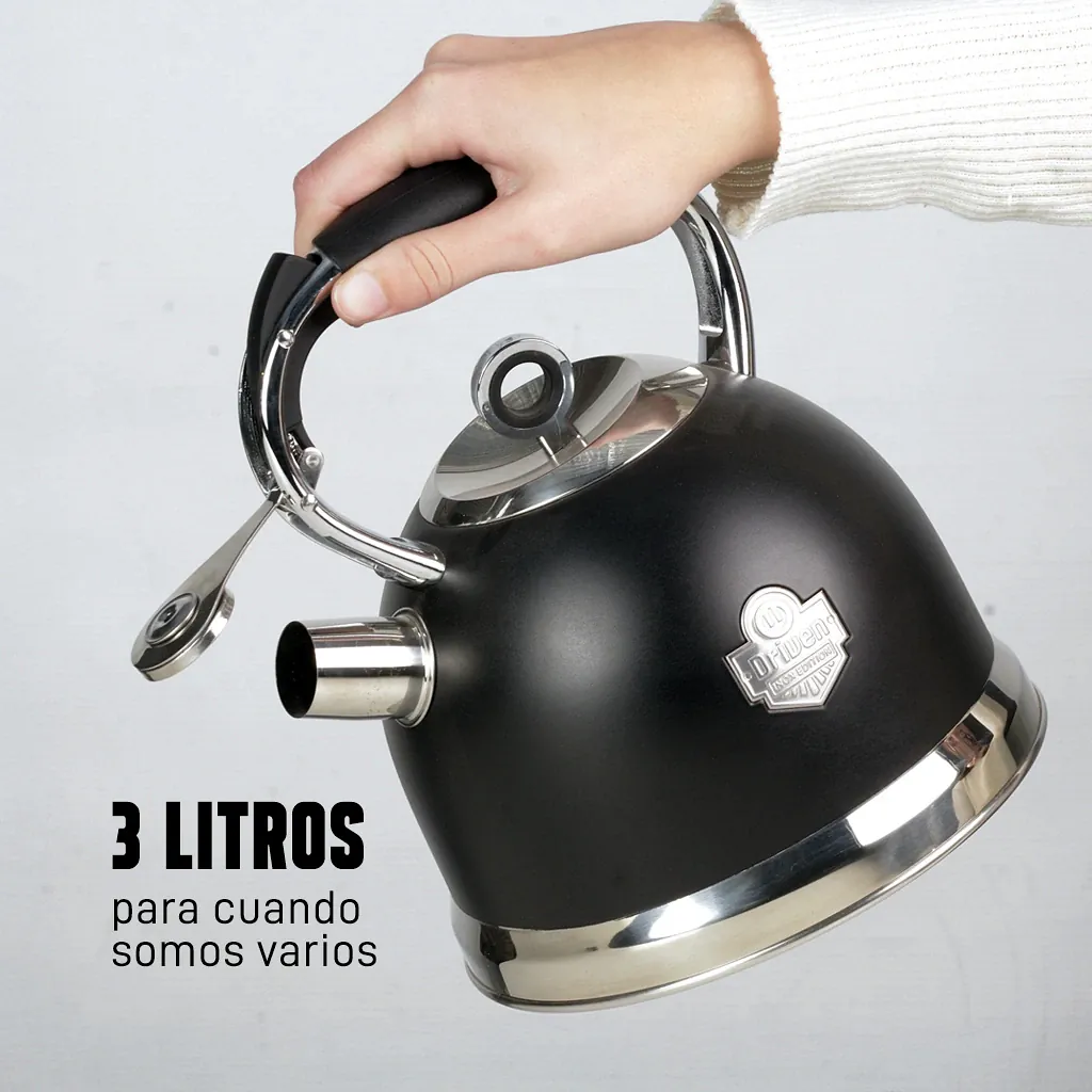 PAVA DRIVEN 3 LT ACERO INXOIDABLE NEGRO (TD-3090/N) - 3 PAVA DRIVEN 3 LT ACERO INXOIDABLE NEGRO (TD-3090/N)
