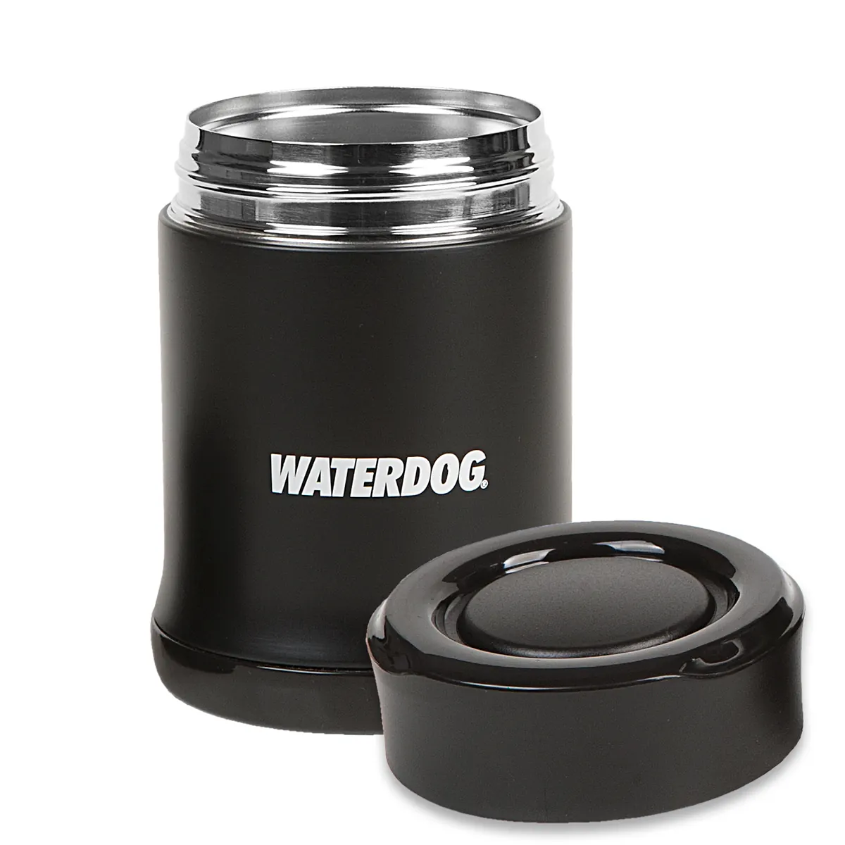VASO TERMICO WATERDOG "LUNCHERA" 480ML "INTER. ACER. INOX." NEGRO (SB3048BK)
