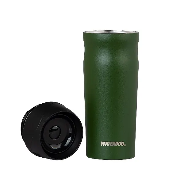 VASO TERMICO WATERDOG "BOSSA" 450ML "INTER. ACER. INOX." VERDE (BOSSA450GM)