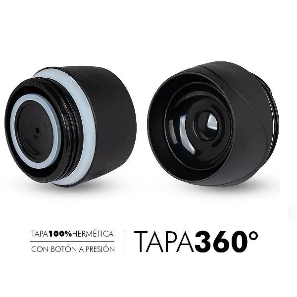 VASO TERMICO WATERDOG "BOSSA" 450ML "INTER. ACER. INOX." ROJO (BOSSA450RD)