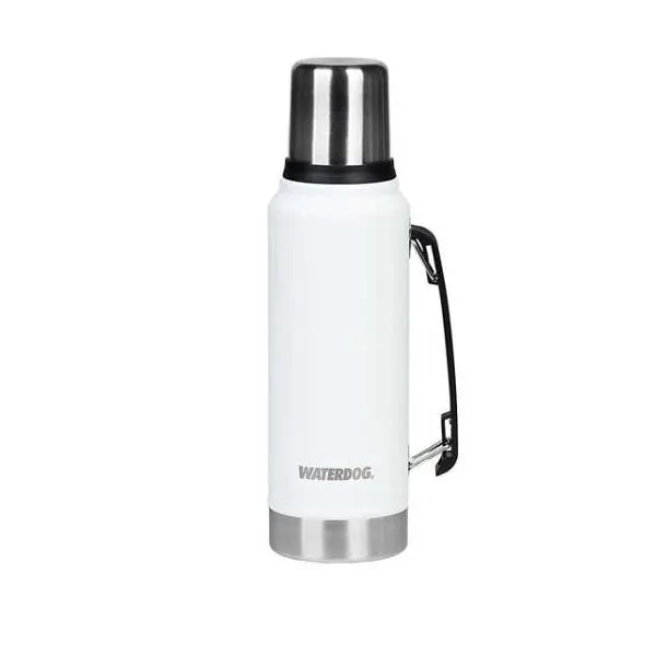 Termo Waterdog 1,00lts Ombu con Manija Acer. Inox Blanco