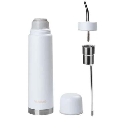 MATE LISTO WATERDOG YUNTA 700ML + TERMO 700ML C/BOMBILLA BLANCO (YUNTA700WH) Mate Listo Waterdog Yunta 700 Ml + Termo 700 Ml con Bombilla Blanco