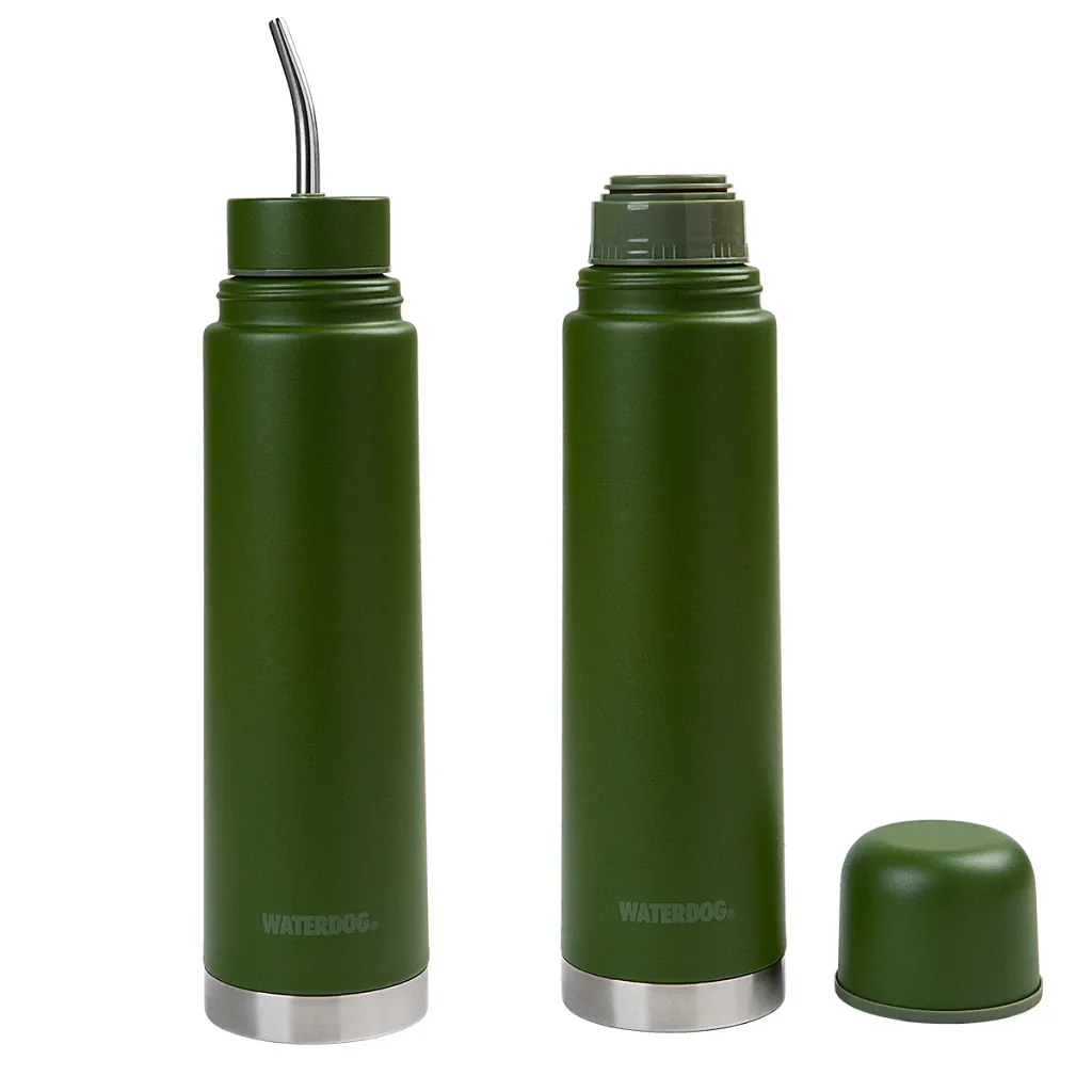 MATE LISTO WATERDOG YUNTA 700ML + TERMO 700ML C/BOMBILLA VERDE (YUNTA700GM) - 2 MATE LISTO WATERDOG YUNTA 700ML + TERMO 700ML C/BOMBILLA VERDE (YUNTA700GM)