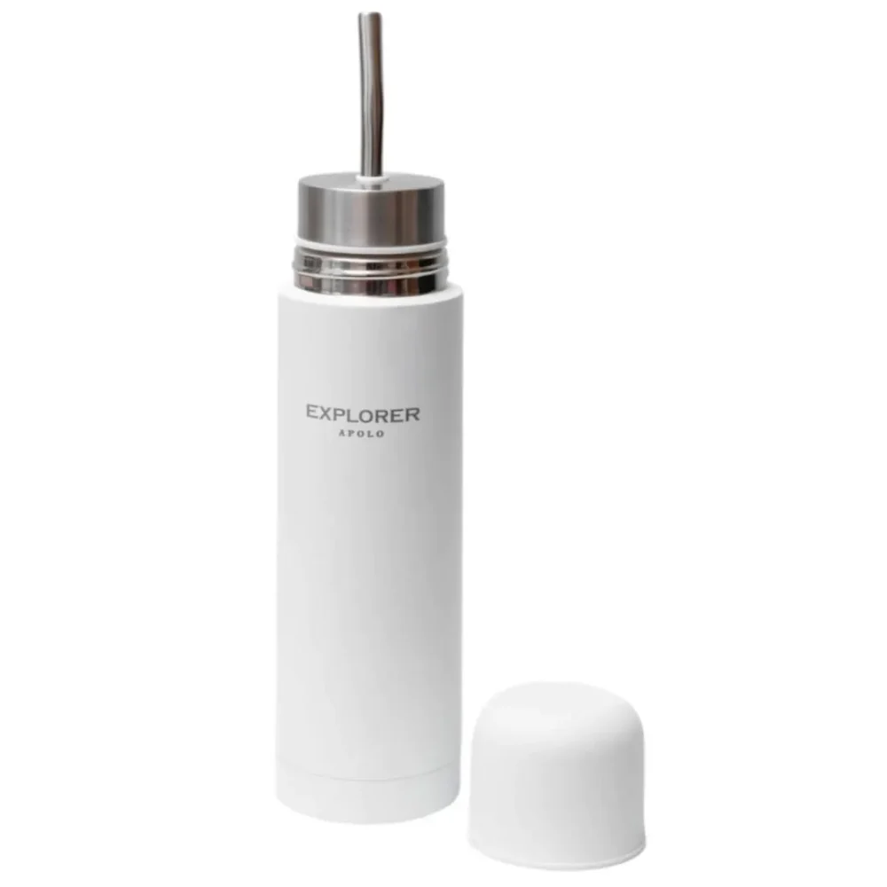 MATE LISTO EXPLORER 500ML + TERMO 500ML C/BOMBILLA BLANCO (MATELISTOB) Mate cebador 500Ml Color Blanco Explorer
