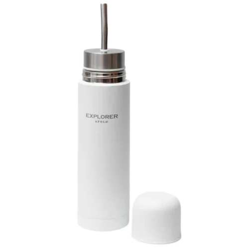 MATE LISTO EXPLORER 500ML + TERMO 500ML C/BOMBILLA BLANCO (MATELISTOB) Mate cebador 500Ml Color Blanco Explorer