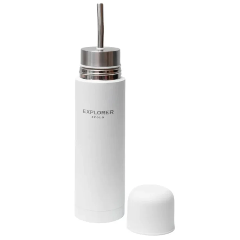 MATE LISTO EXPLORER 500ML + TERMO 500ML C/BOMBILLA BLANCO (MATELISTOB) Mate cebador 500Ml Color Blanco Explorer