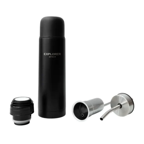 MATE LISTO EXPLORER 500ML + TERMO 500ML C/BOMBILLA NEGRO (MATELISTON)