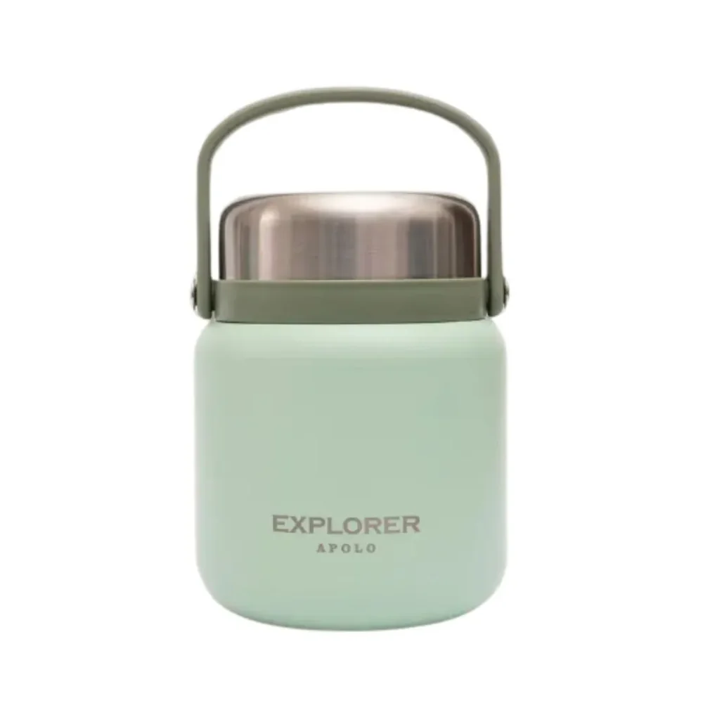 LONCHERA EXPLORER CON CUCHARA 650 ML FRIO/CALOR VERDE AGUA (T13VERDE) Lonchera Con Cuchara 650 ML Color Verde Agua Explorer