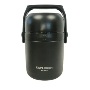 Lonchera Con Cuchara 1,2 L Conserva hasta 20 Hs Color Negro Explorer