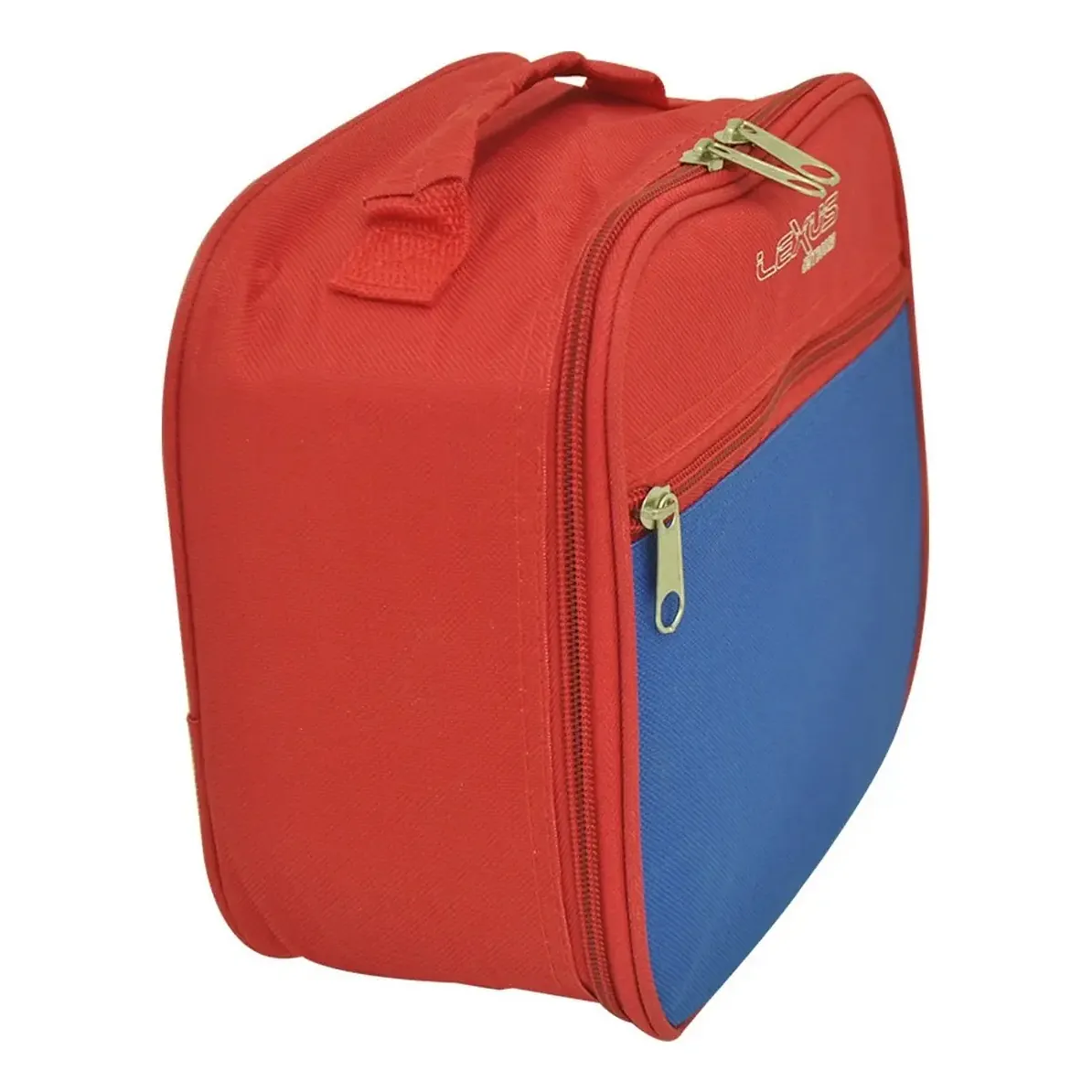 BOLSO TERMICO LEXUS 21X11X21CM 5LTS C/CORREA ROJO Y AZUL (BDR190501-1)
