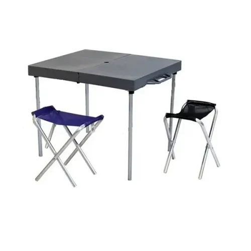 Mesa Valija con 2 Banquitos 70X80X65 Cm Polipropileno Campinox